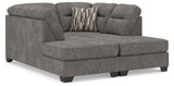 Olten Graphite 2-Piece Super Chaise from Ashley - Luna Furniture