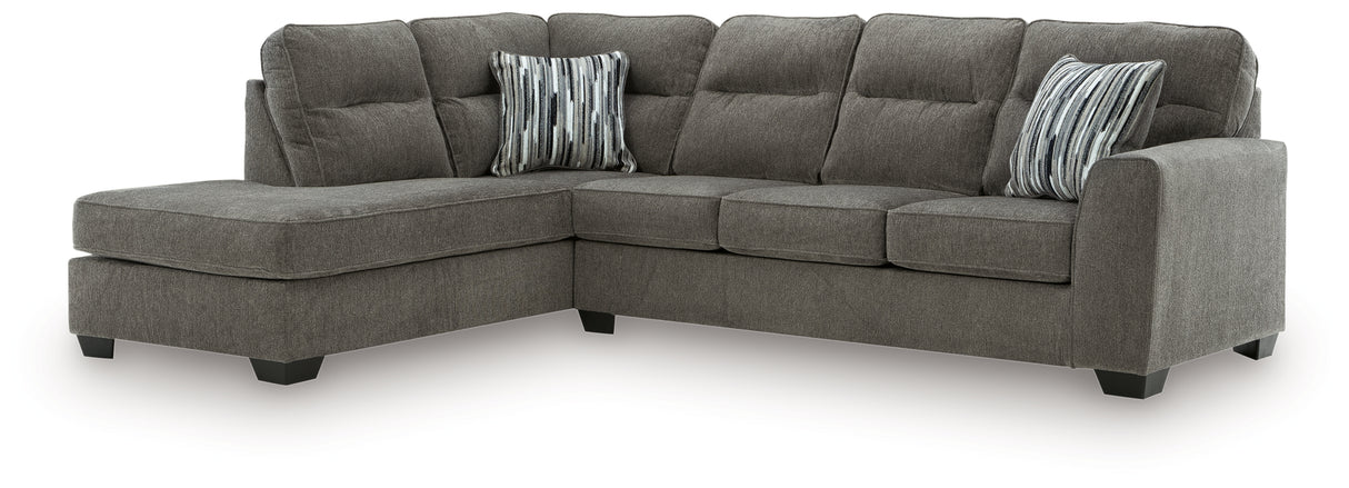 Olten Graphite 2-Piece LAF Sectional from Ashley - Luna Furniture