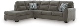 Olten Graphite 2-Piece LAF Sectional from Ashley - Luna Furniture