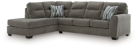 Olten Graphite 2-Piece LAF Sectional from Ashley - Luna Furniture
