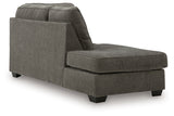 Olten Graphite Left-Arm Facing Corner Chaise from Ashley - Luna Furniture