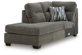 Olten Graphite Left-Arm Facing Corner Chaise from Ashley - Luna Furniture