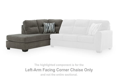Olten Graphite Left-Arm Facing Corner Chaise from Ashley - Luna Furniture