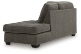 Olten Graphite Right-Arm Facing Corner Chaise from Ashley - Luna Furniture