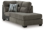 Olten Graphite Right-Arm Facing Corner Chaise from Ashley - Luna Furniture