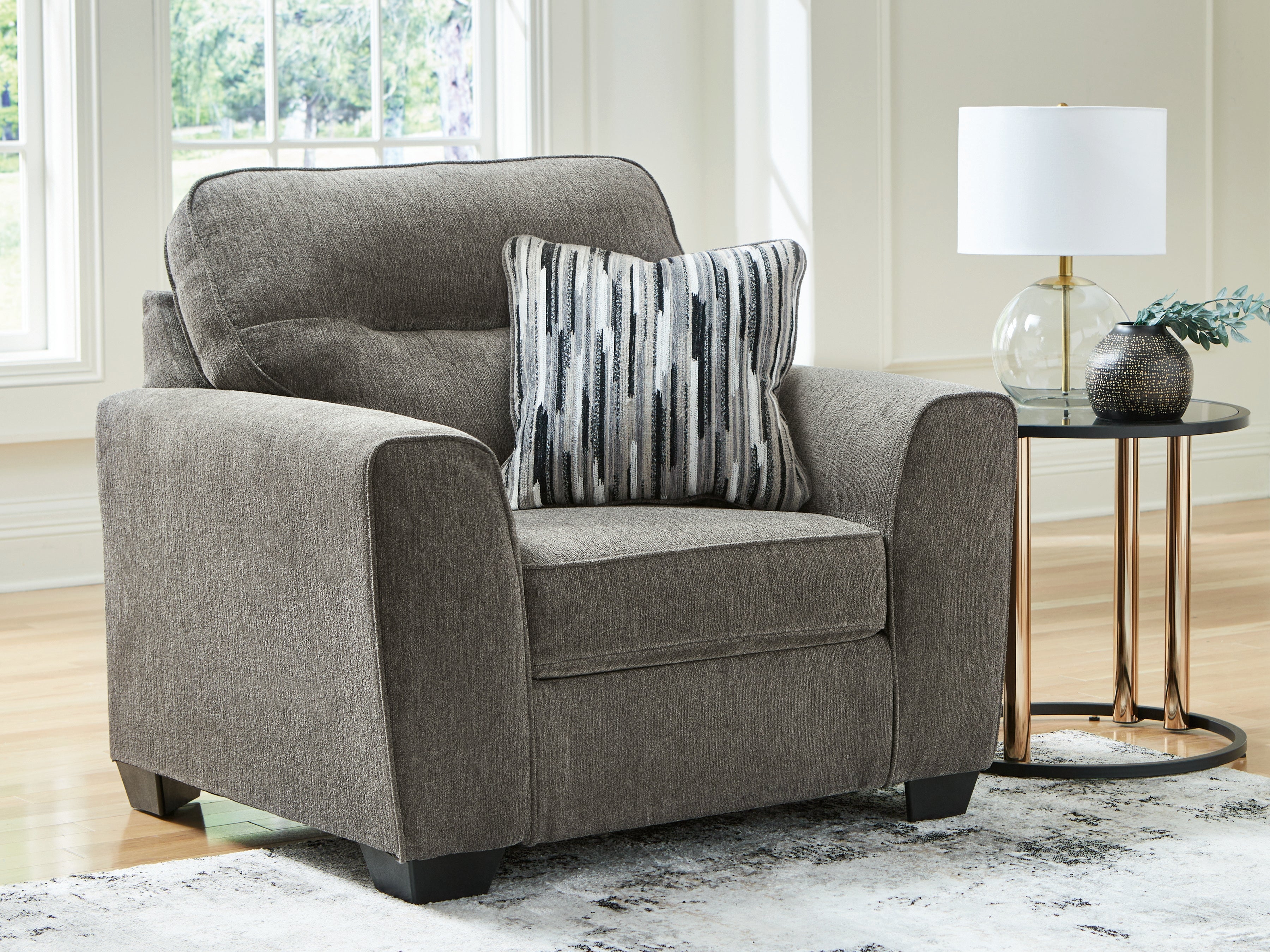 Ashley Olten Graphite Oversized Chair – Luna Furniture
