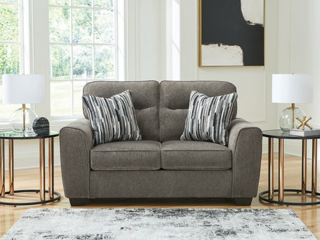 Olten Graphite Loveseat from Ashley - Luna Furniture