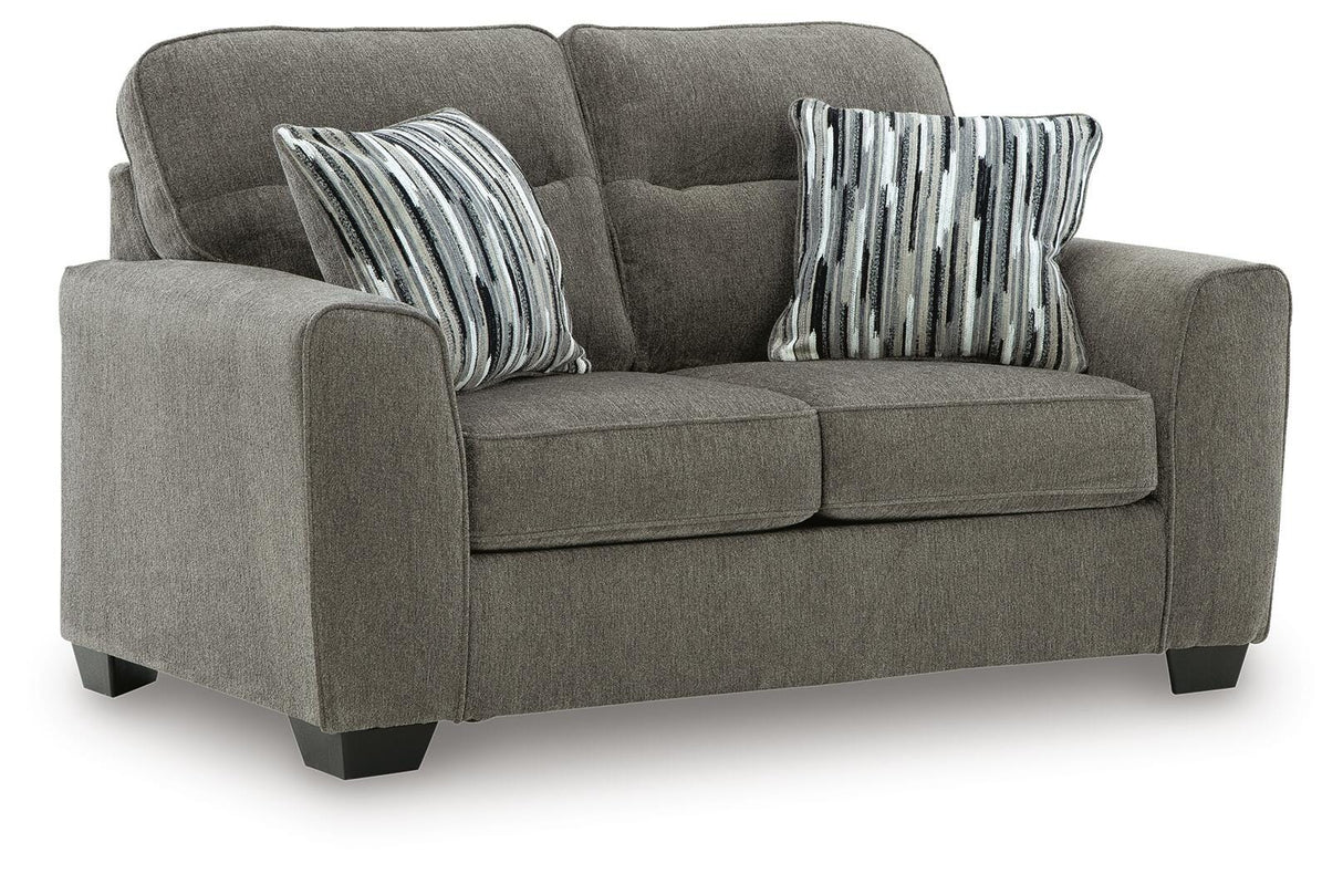 Olten Graphite Loveseat from Ashley - Luna Furniture