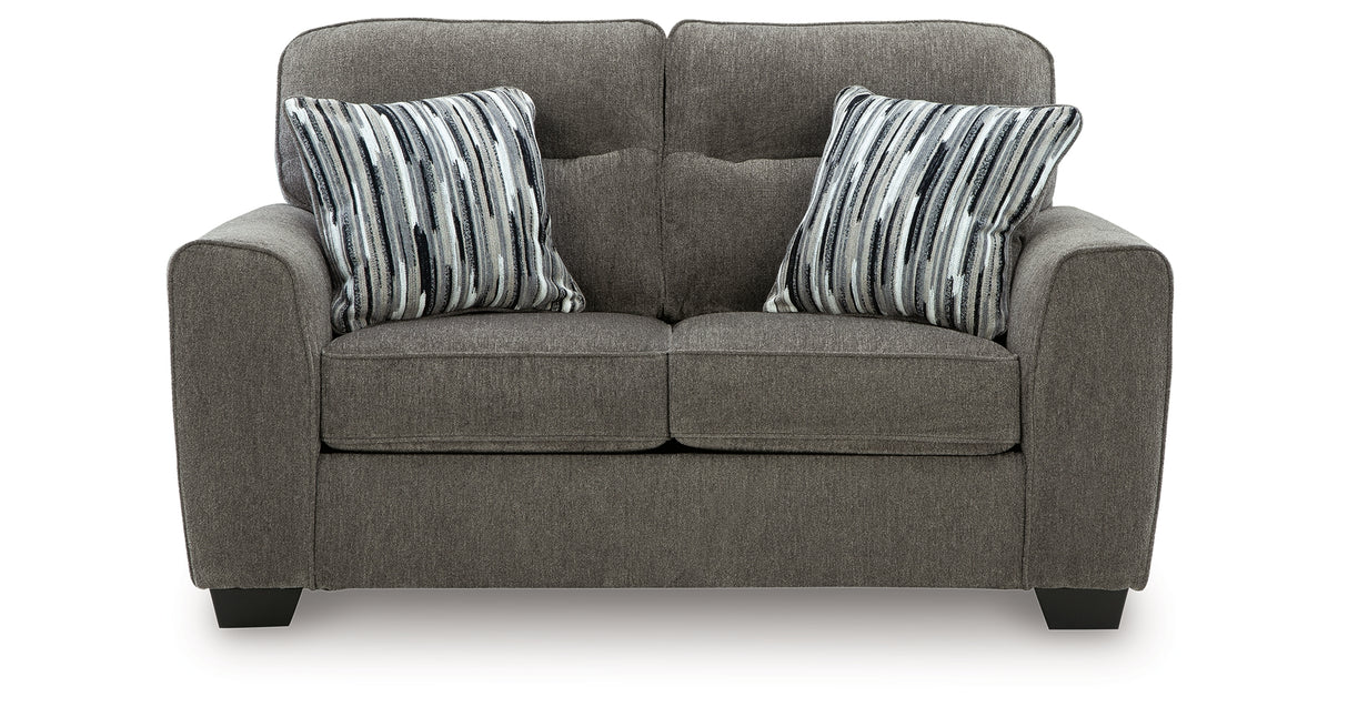 Olten Graphite Loveseat from Ashley - Luna Furniture