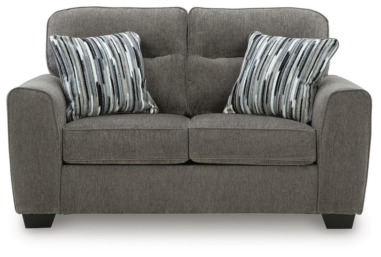 Olten Graphite Loveseat from Ashley - Luna Furniture