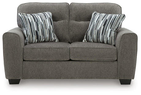 Olten Graphite Loveseat from Ashley - Luna Furniture