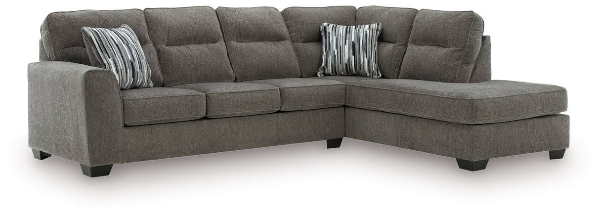 Olten Graphite 2-Piece RAF Sectional from Ashley - Luna Furniture