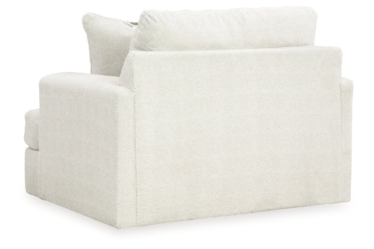 Karinne Linen Oversized Chair and Ottoman from Ashley - Luna Furniture