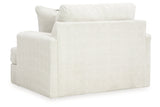 Karinne Linen Oversized Chair and Ottoman from Ashley - Luna Furniture