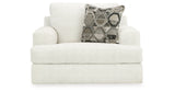 Karinne Linen Loveseat, Oversized Chair and Accent Ottoman from Ashley Furniture - Luna Furniture