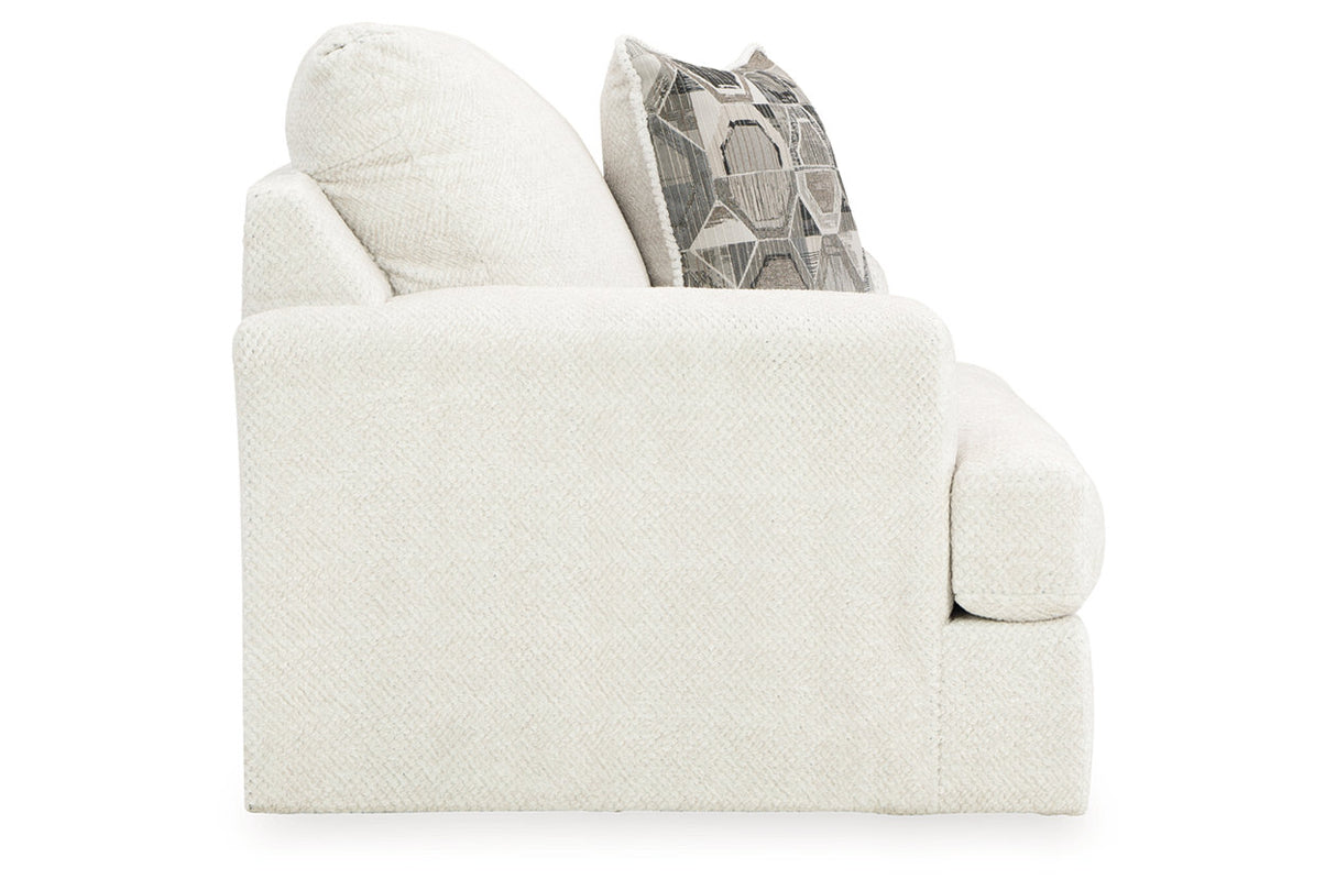 Karinne Linen Oversized Chair and Ottoman from Ashley - Luna Furniture