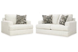 Karinne Linen Loveseat and Chair from Ashley - Luna Furniture