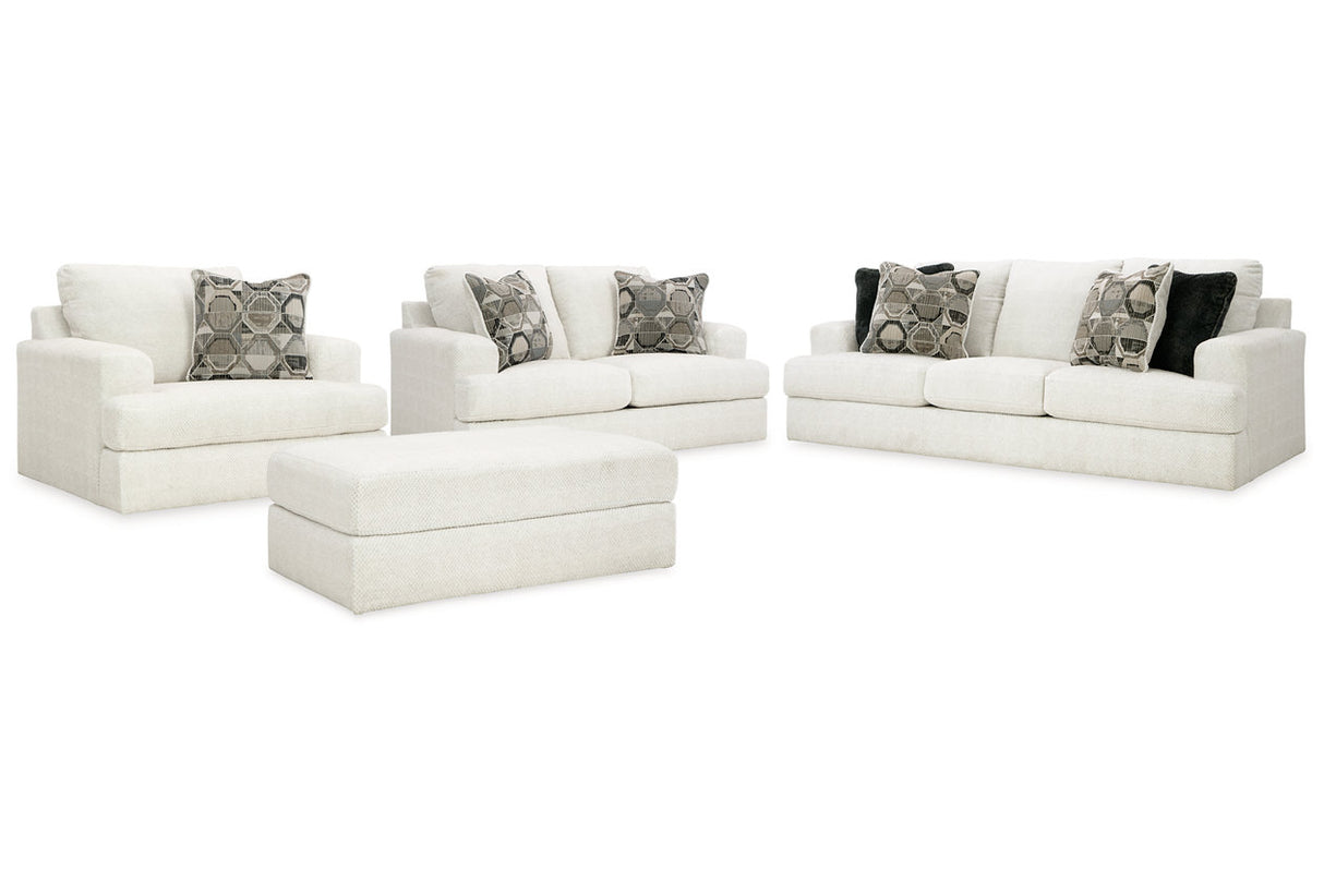 Karinne Linen Sofa, Loveseat, Oversized Chair and Ottoman from Ashley Furniture - Luna Furniture