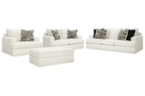 Karinne Linen Sofa, Loveseat, Oversized Chair and Ottoman from Ashley Furniture - Luna Furniture