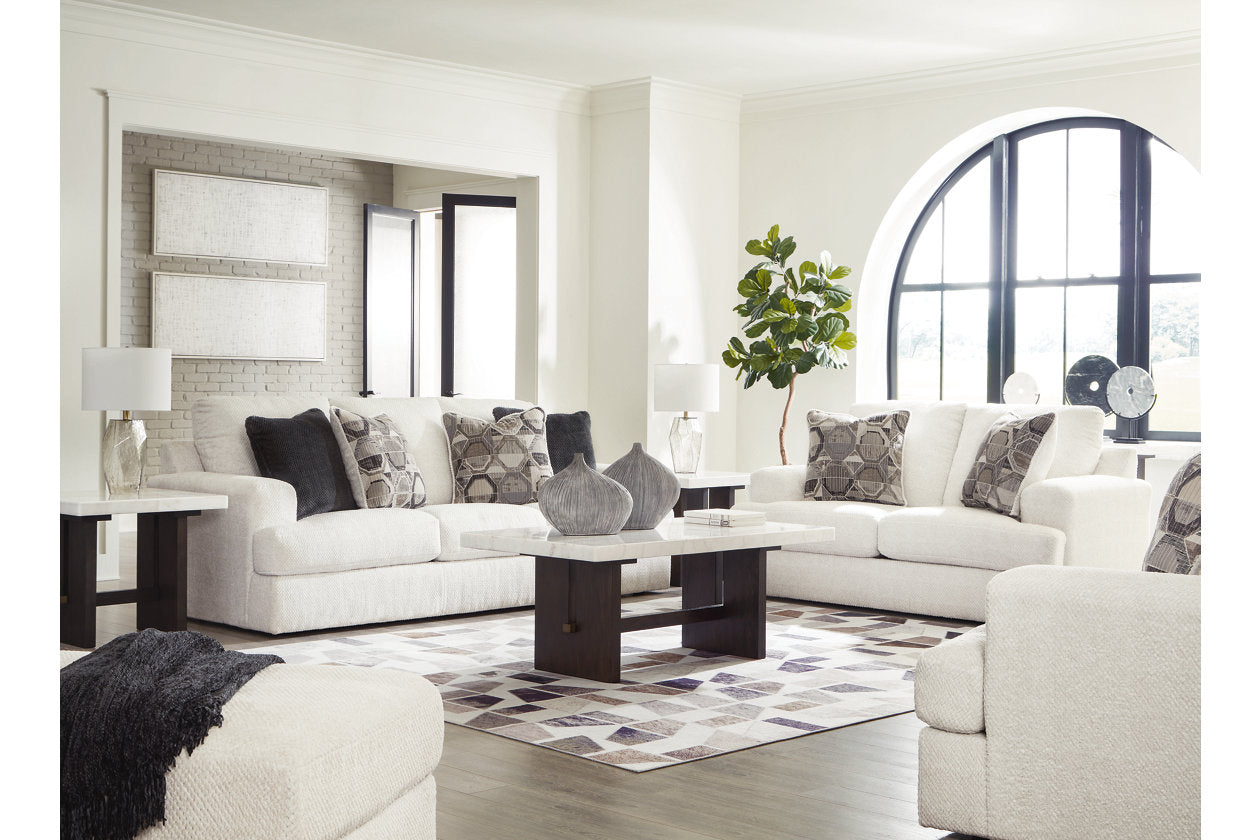 Karinne Linen Sofa, Loveseat, Oversized Chair and Ottoman from Ashley Furniture - Luna Furniture