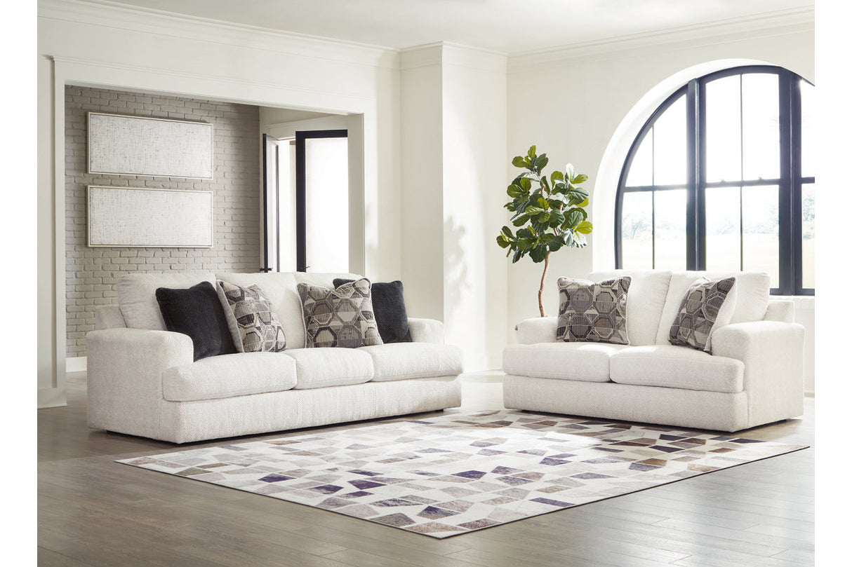Karinne Linen Sofa, Loveseat, Oversized Chair and Ottoman from Ashley Furniture - Luna Furniture