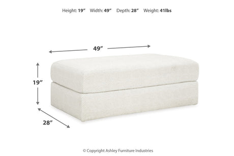 Karinne Linen Oversized Chair and Ottoman from Ashley - Luna Furniture