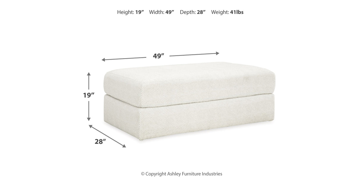 Karinne Chair and Ottoman in Linen from Ashley Furniture - Luna Furniture