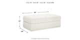 Karinne Chair and Ottoman in Linen from Ashley Furniture - Luna Furniture