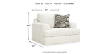 Karinne Chair and Ottoman in Linen from Ashley Furniture - Luna Furniture