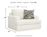 Karinne Linen Oversized Chair and Ottoman from Ashley Furniture - Luna Furniture