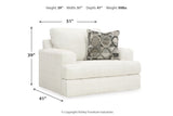Karinne Linen Oversized Chair and Ottoman from Ashley - Luna Furniture