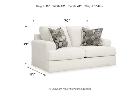 Karinne Linen Loveseat and Chair from Ashley - Luna Furniture