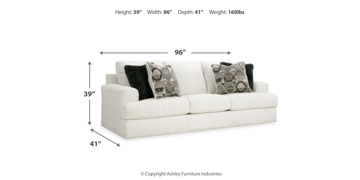 Karinne Sofa, Loveseat, Chair and Ottoman in Linen from Ashley - Luna Furniture