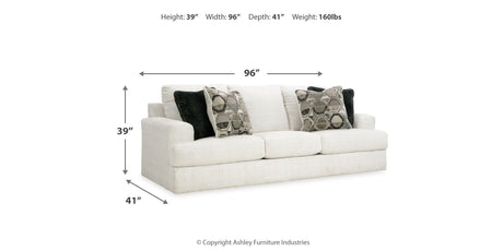 Karinne Sofa, Loveseat, Chair and Ottoman in Linen from Ashley - Luna Furniture