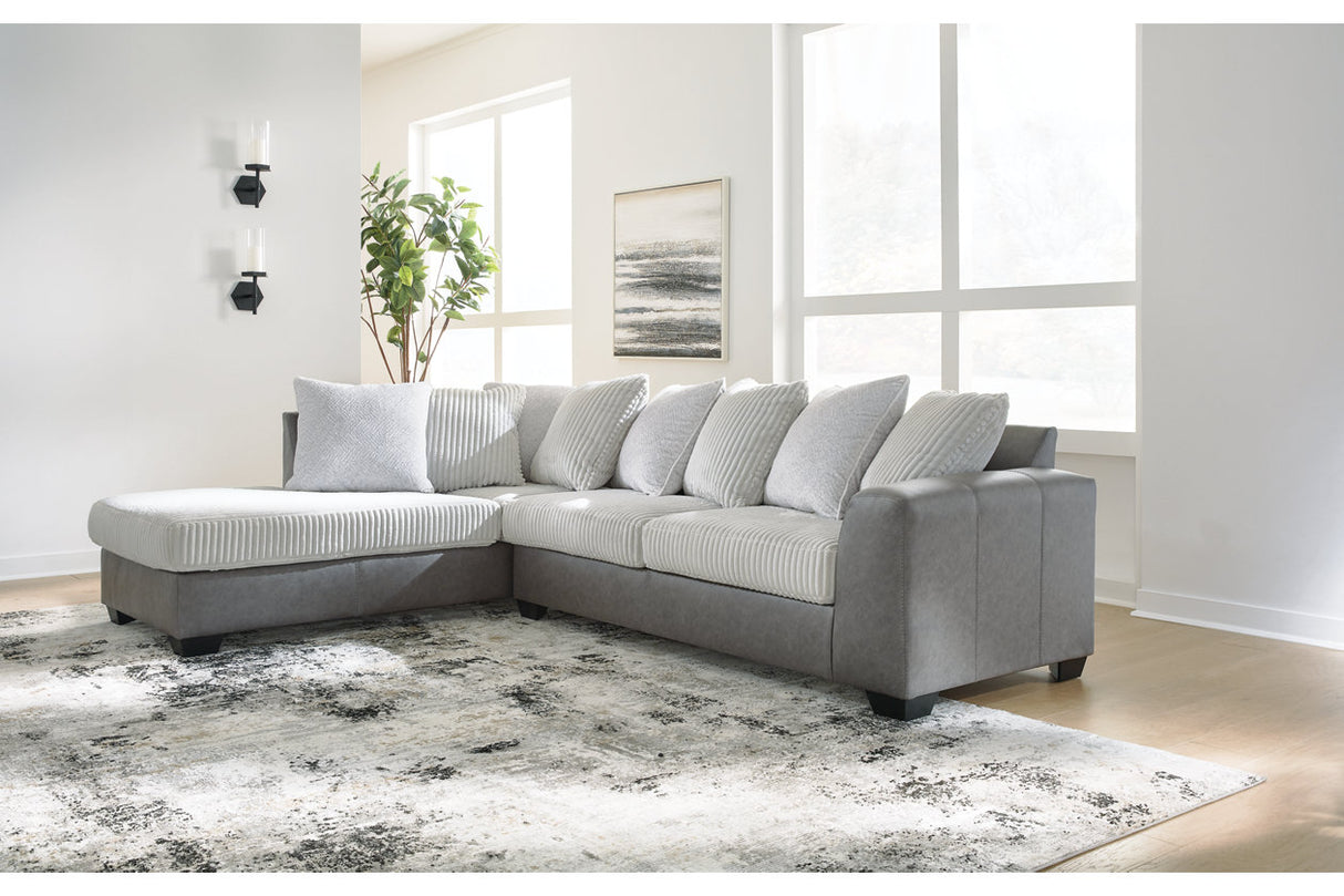 Clairette Court Alloy 2-Piece LAF Chaise Sectional from Ashley - Luna Furniture
