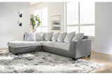 Clairette Court Alloy 2-Piece LAF Chaise Sectional from Ashley - Luna Furniture