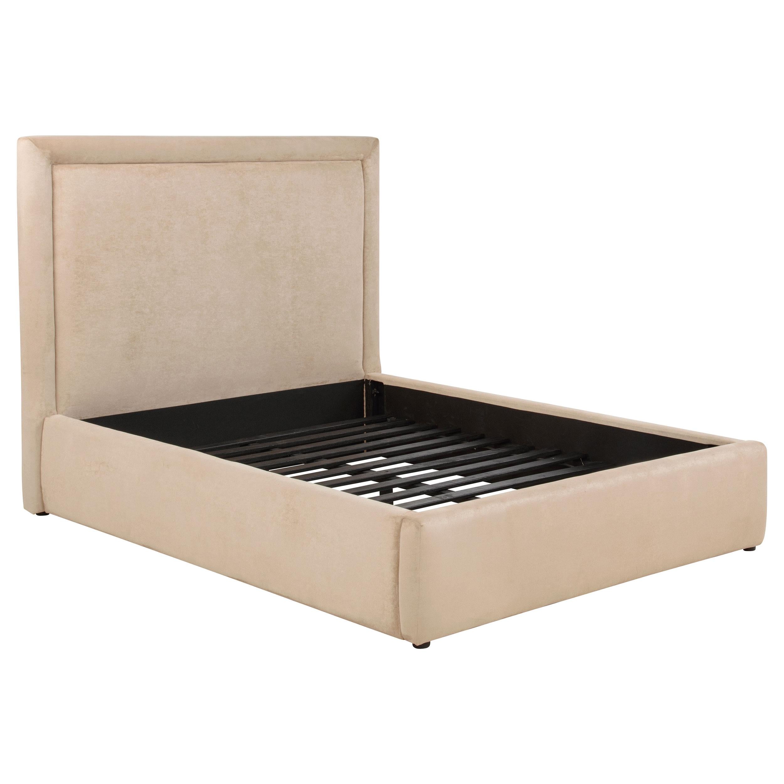Coaster Lawson Light Saddle 55-inch Upholstered Full Platform Bed