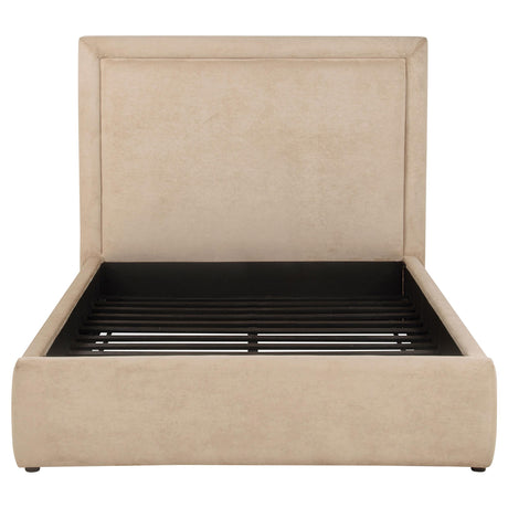 Lawson Light Saddle 55-inch Upholstered Full Platform Bed from Coaster - Luna Furniture