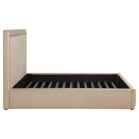 Lawson Saddle 55-inch Upholstered Eastern King Platform Bed from Coaster - Luna Furniture