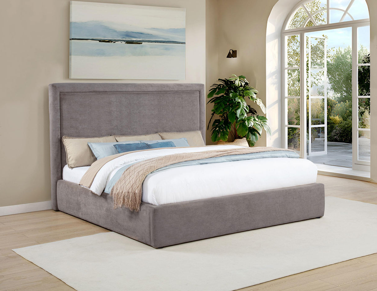 Lawson Mushroom 55-inch Upholstered Eastern King Platform Bed from Coaster - Luna Furniture