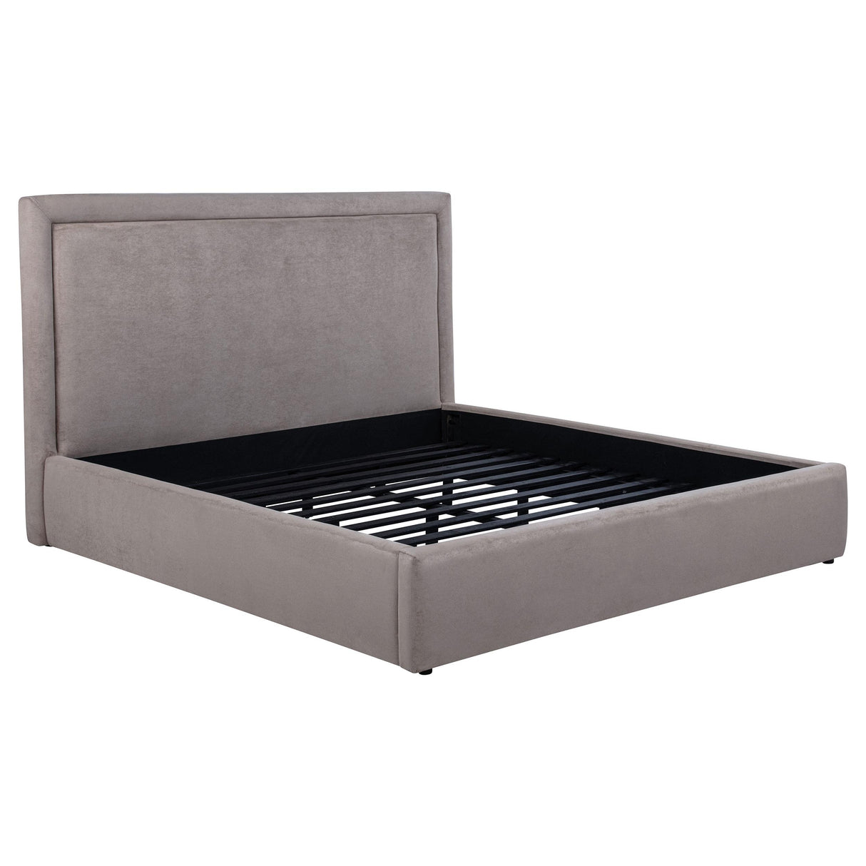 Lawson Mushroom 55-inch Upholstered Eastern King Platform Bed from Coaster - Luna Furniture