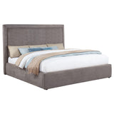 Lawson Mushroom 55-inch Upholstered Eastern King Platform Bed from Coaster - Luna Furniture