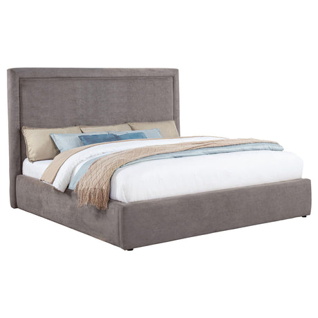 Lawson Mushroom 55-inch Upholstered Eastern King Platform Bed from Coaster - Luna Furniture