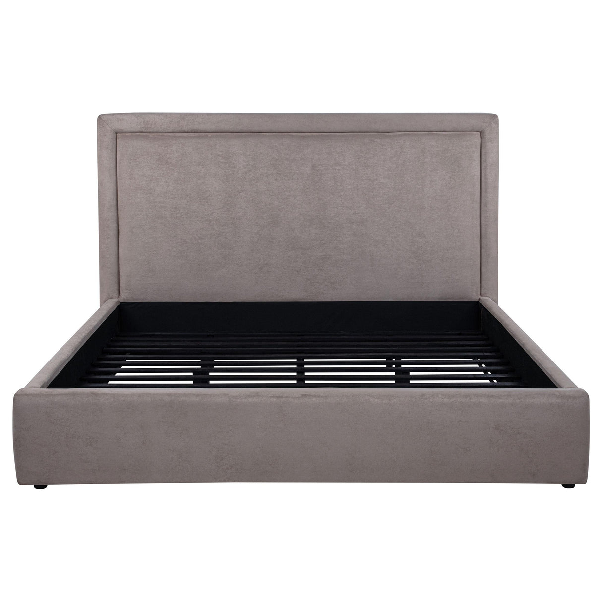 Lawson Mushroom 55-inch Upholstered Eastern King Platform Bed from Coaster - Luna Furniture