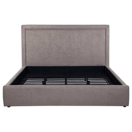 Lawson Mushroom 55-inch Upholstered Eastern King Platform Bed from Coaster - Luna Furniture