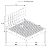 Medley Black Genuine Leather Eastern King Platform Bed from Coaster - Luna Furniture