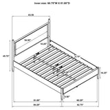 Mason Gray and Light Brown 46-inch Queen Panel Platform Bed from Coaster - Luna Furniture