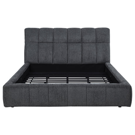 Nollet Gray 48-inch Upholstered Eastern King Platform Bed from Coaster - Luna Furniture