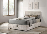 Reeves Beige Upholstered Lift-Top Storage Platform Full Bed from Coaster - Luna Furniture