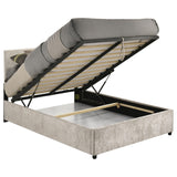 Reeves Beige Upholstered Lift-Top Storage Platform Full Bed from Coaster - Luna Furniture
